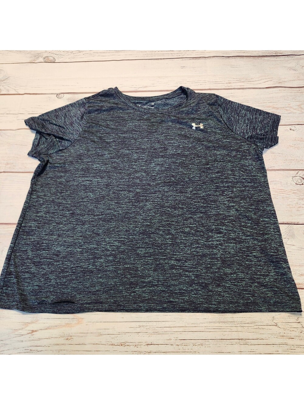 Under Armour Men's HeatGear T-Shirt 2XL Green Blue